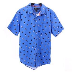 Toucan print short sleeve button up shirt